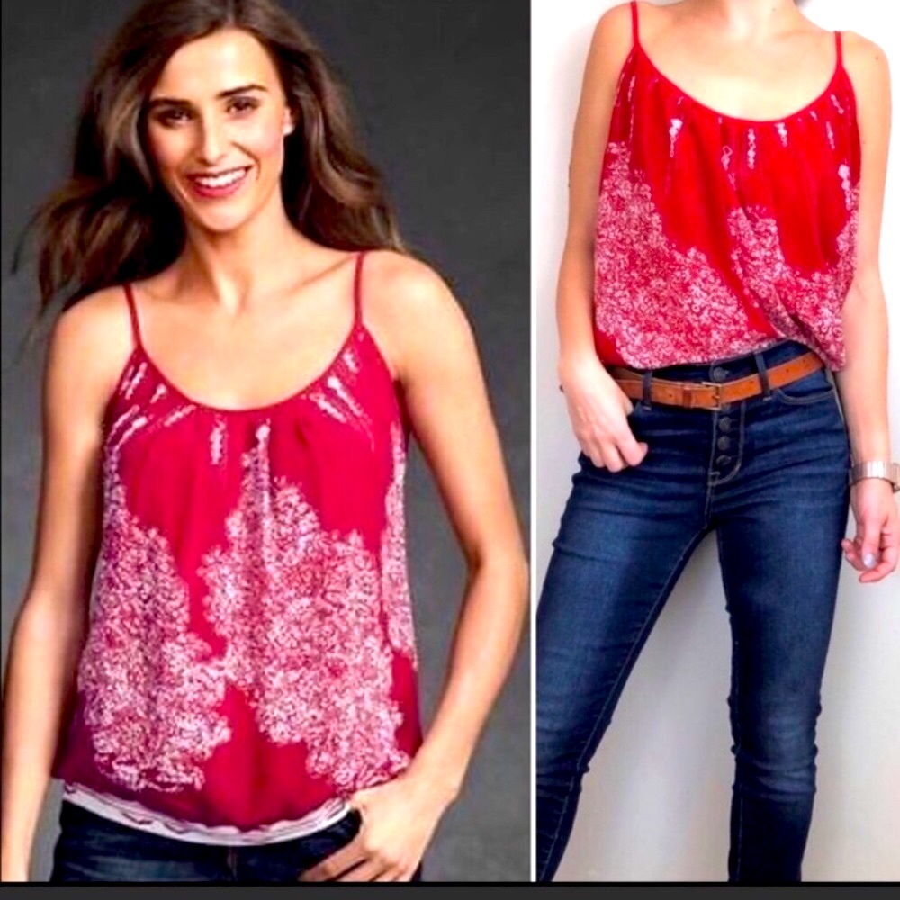 CAbi Cami sheer tank blouse.